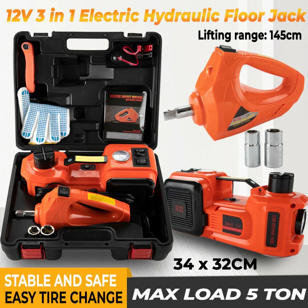 5 tonn 12V elektrisk hydraulisk gulvjekk til bil